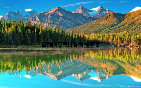 清新的空气让你身体健康