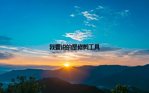 我要说的是修剪工具
