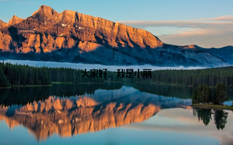 大家好, 我是小丽