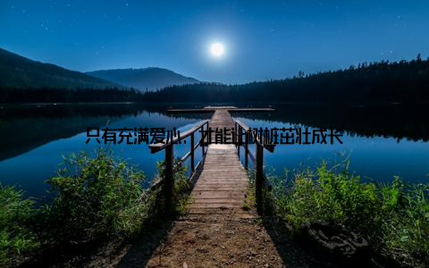 只有充满爱心, 才能让树桩茁壮成长