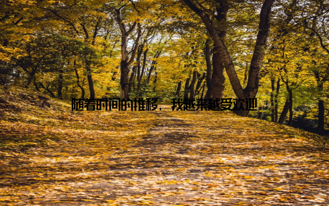 随着时间的推移, 我越来越受欢迎