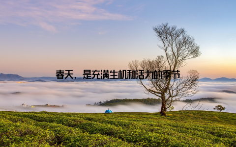 春天, 是充满生机和活力的季节