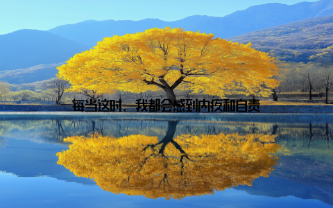 每当这时, 我都会感到内疚和自责