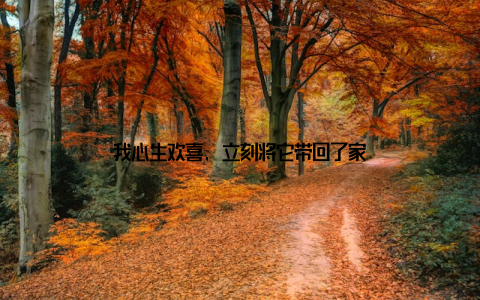 我心生欢喜, 立刻将它带回了家