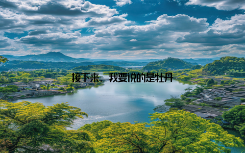 接下来, 我要说的是牡丹