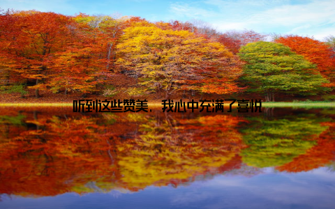 听到这些赞美, 我心中充满了喜悦