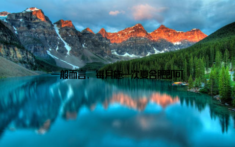 一般而言, 每月施一次复合肥即可